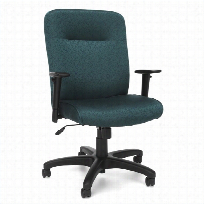 Om Exec Confference Office Chair Upon Adjustable Arms In Teal
