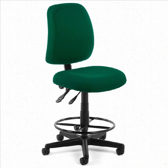 Ofm Posture Task Drafting Chair With  Draffting Kit In Green