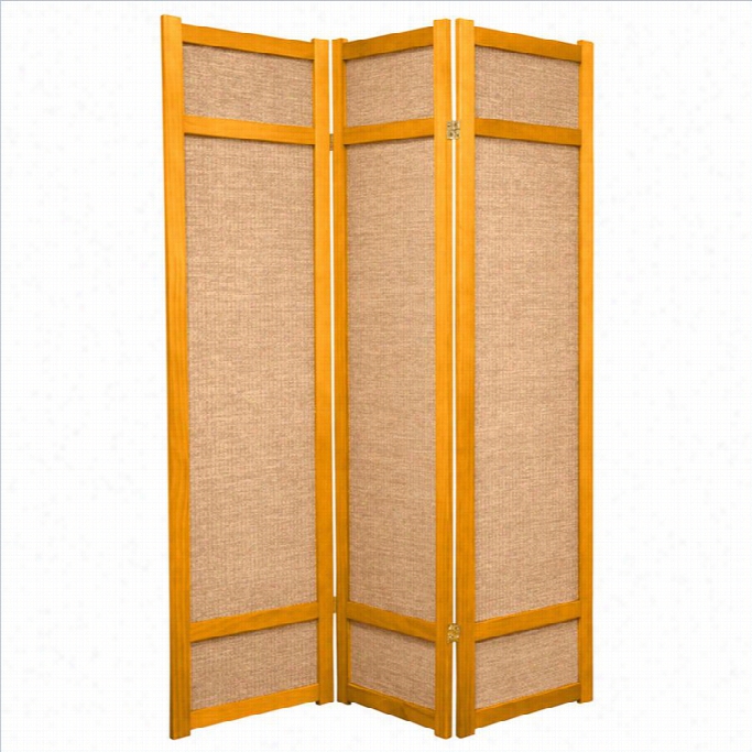 Orienntal Furniture 6 ' Tlal 3 Panel Shoji Screen In Honey