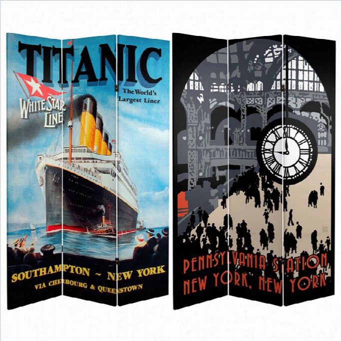 Oriental Titanic And Penn Station Room Divider