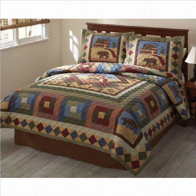 Pem America Hunting Cain Quilt In Patch Worrk Design-twin