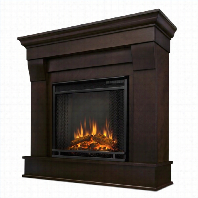 Real Flame Hateau Electric Fireplace In Dark Wa Lnut Finish