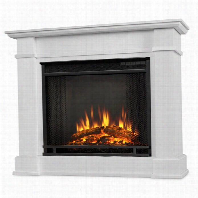 Rea L Flame Devin Indoor Electrric Fireplace In White