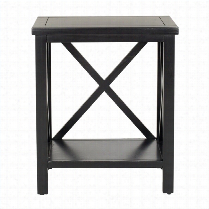 Safavieh Candence Poplarw Ood End Tablei N Black