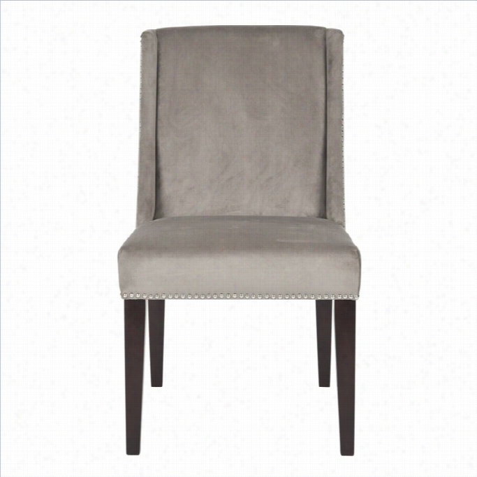 Safavieh Humphru Mahogany Dining Chair In Mushroom Taupe (set Of 2)