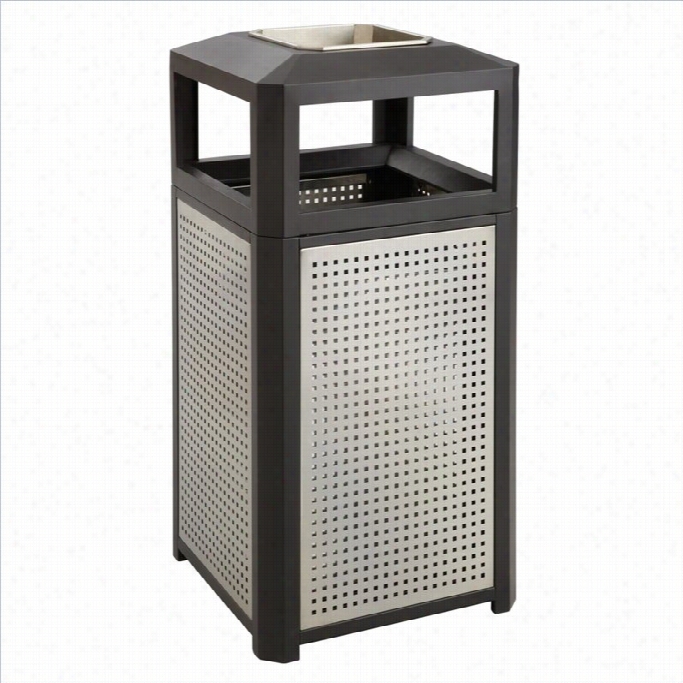 Safco 38 Gallon Evos Series Hardness Being Of The Kind Which H Waste Receptacle