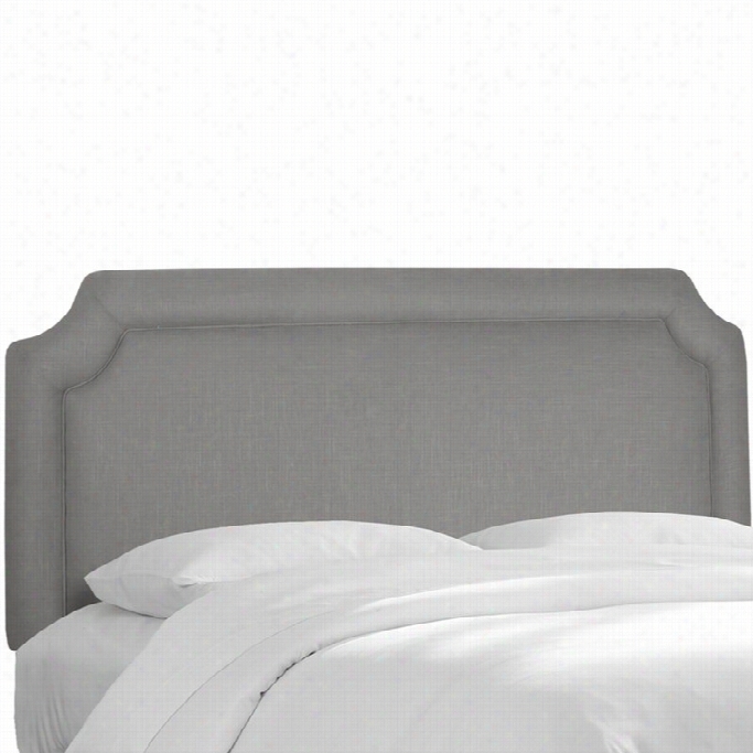 Skylinen Otched Panel Headboard In Gra-twin