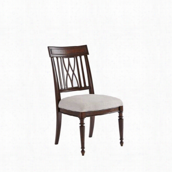 Satnley Villa Couture Lucca Side Chair In Mottled Walnut