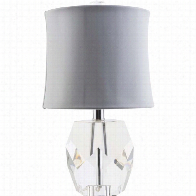 Surya Miramar Cryystal Table Lamp In Ivory