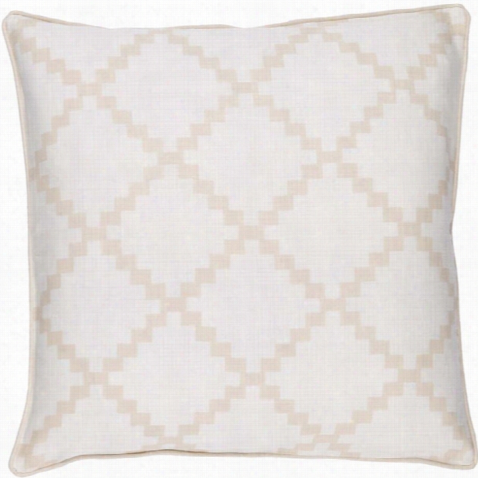 Surya Parosns Poly Fill 20 Square Pillow In Beige