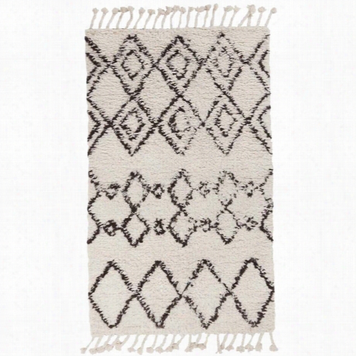 Surya Sherpa 5' X 7'6 Hand Woven Wool Shag Rug In Gray