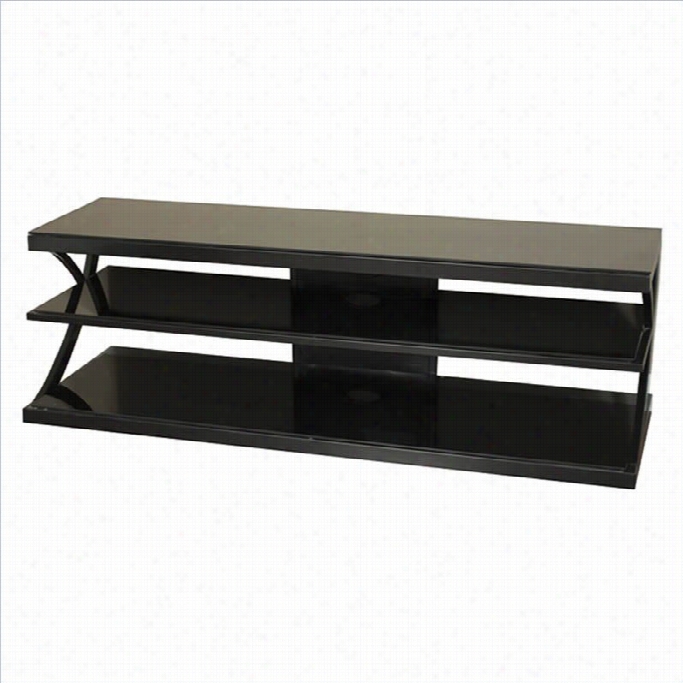 Tech-craft Ntr 60 Wide Plasma Lcd Tv Stand In Black