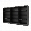 South Shore Axess 4 Shelf Wall Bookcase in Pure Black