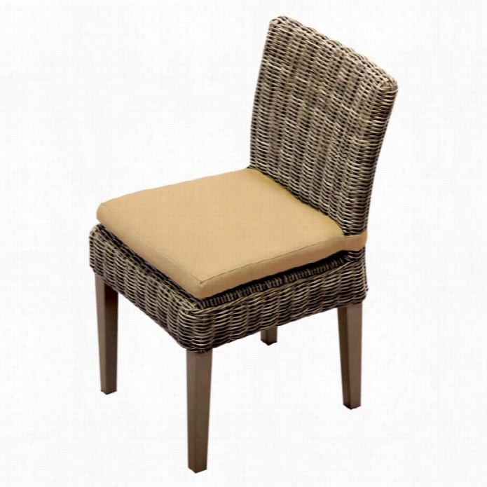 Tkc Cape Cod Wicker Patio Dining Chairs In Sesame  (set Of 2)