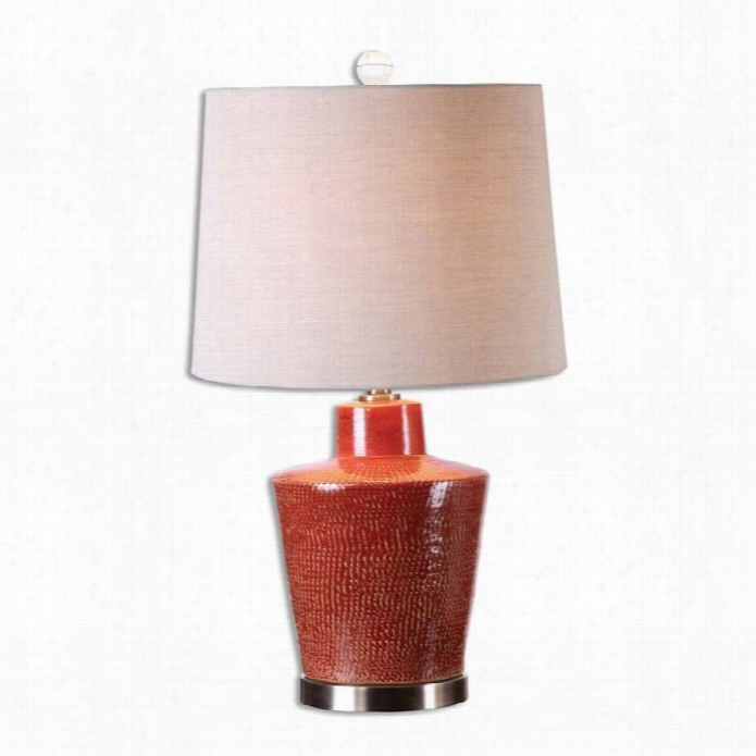 Uttermost Cornellbr Ick Red Table Lamp