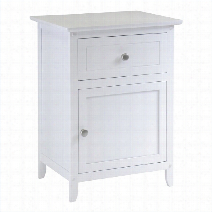 Winsome Nightstand Acceent Table With Drawer In Whei