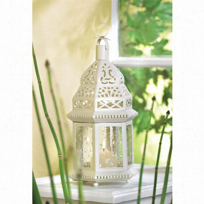 Zingz And Thingz Moroccan Lantern In White