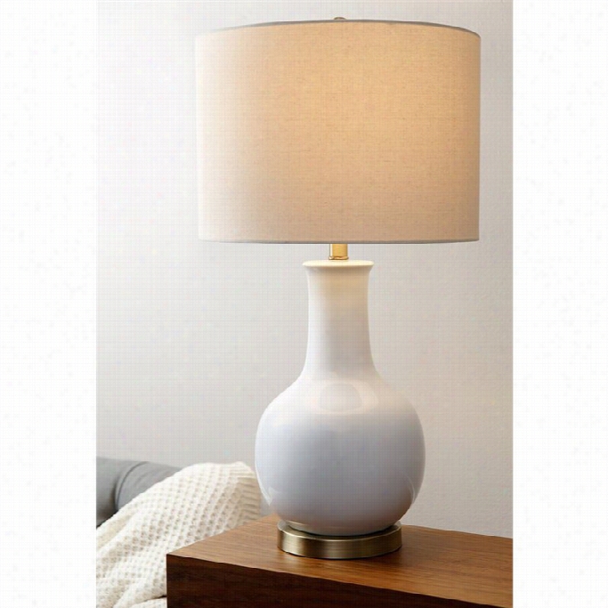 Abbyson Benefice Maybury Ceramic Table Lamp In Pure