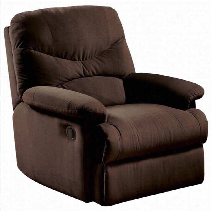 Acme Furniture Arcadia Recliner In Cohcolate And Brown