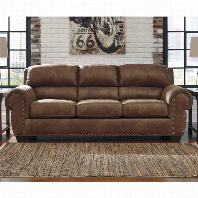 Ashley Burnsville Faux Leather Sofa I Espresso