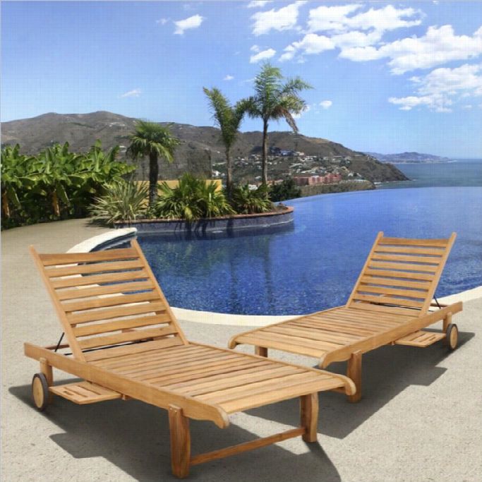 Cairo 2 Pc Loungers In Teak