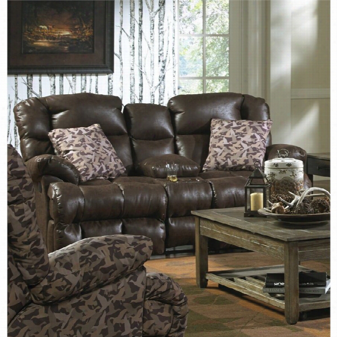 Catnapper Duck Dynasty Power Lay Flat Reclining Loveseat In Sable