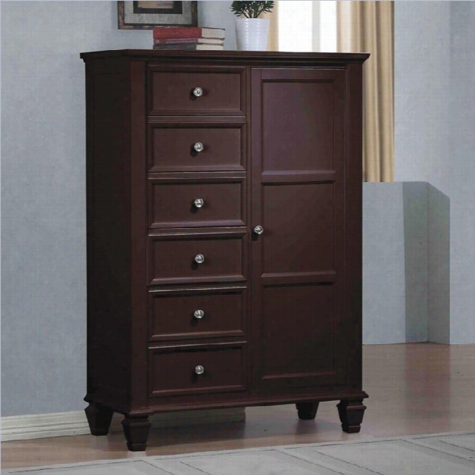 Coaster Sansy Beach Door Chest In Cappuccino Finish