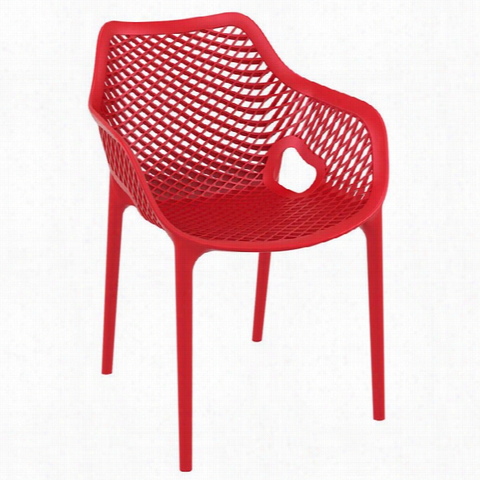 Compama Akr Xl Outdoor Dining Arm Chair In Red