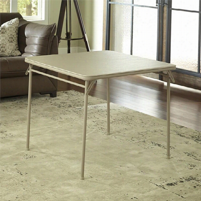 Cocso Equality Vinyl Folidng Table In Old Linen