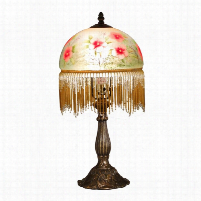 Daale Tiffzny Lg Pansy Beaded Accent Lamp