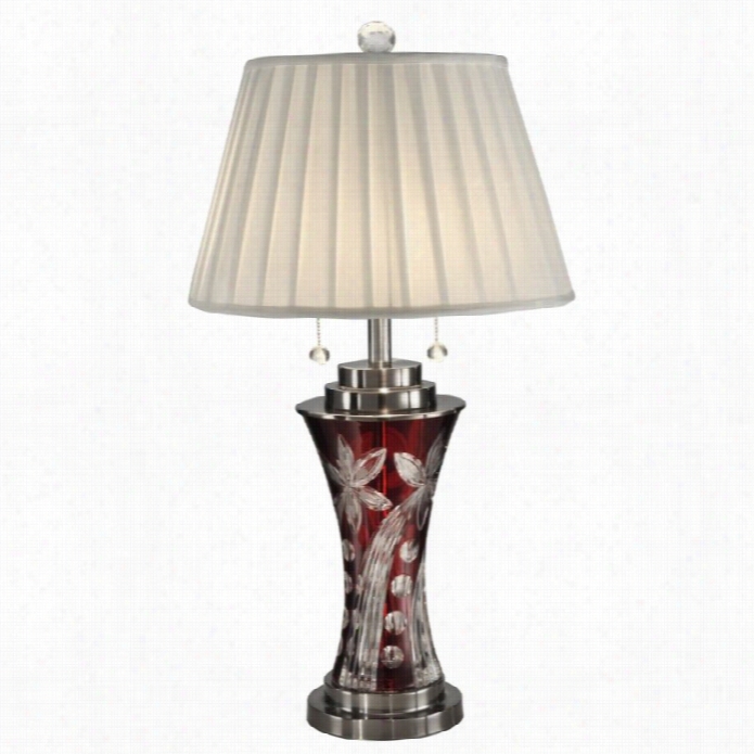 Dale Tiiff Any Red Floral Table Lamp