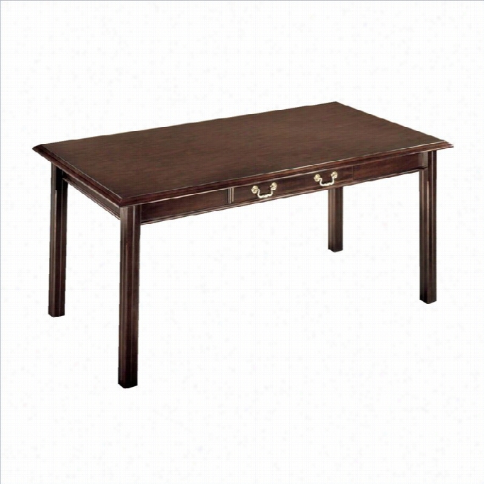 Dmi Governors Wood Writing Desk In Engraved Mahogany