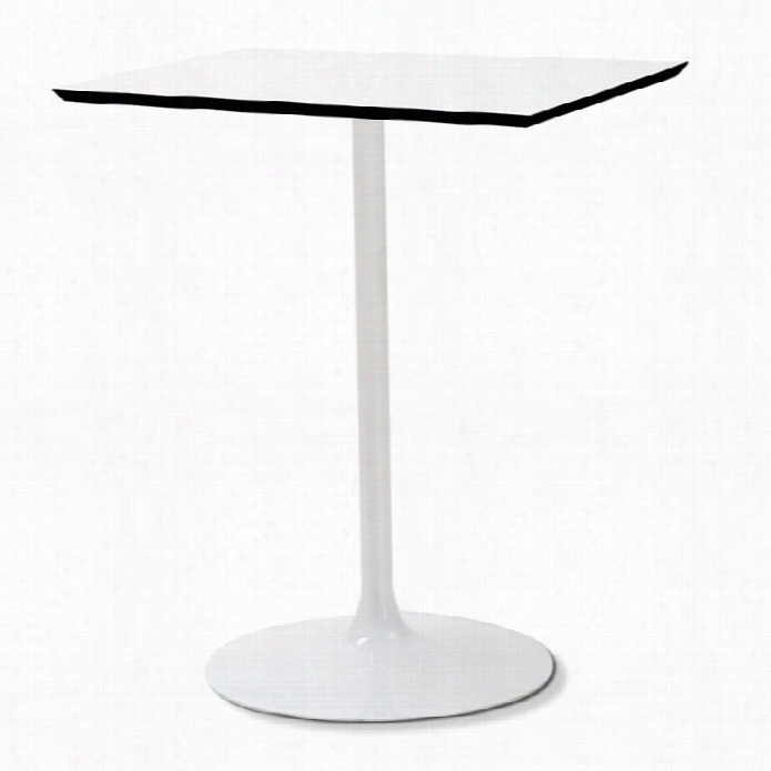 Domitlaia Crown-q Square Dining Table In White