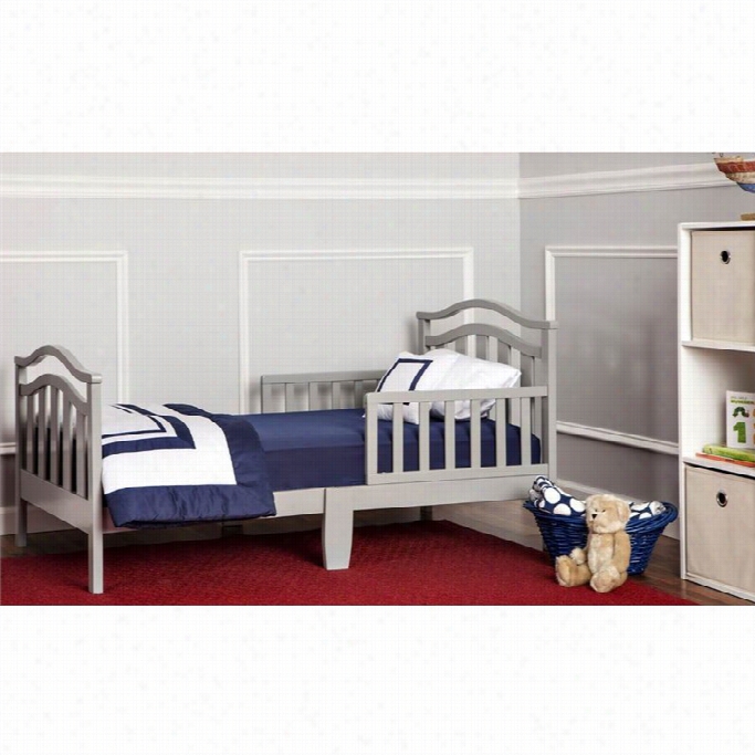 Dream On Me Elora Toddler Bed In Cool Gray