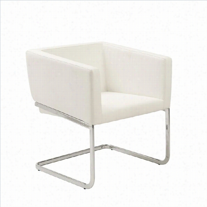 Erostyle Ari Faux Leat Her Louneg Arm Chair In White