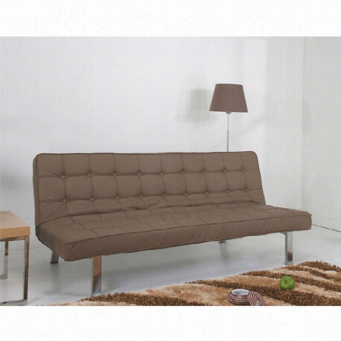Gold Sparrow Vegas Faux Leatherr Convertible Sofa In Taupe