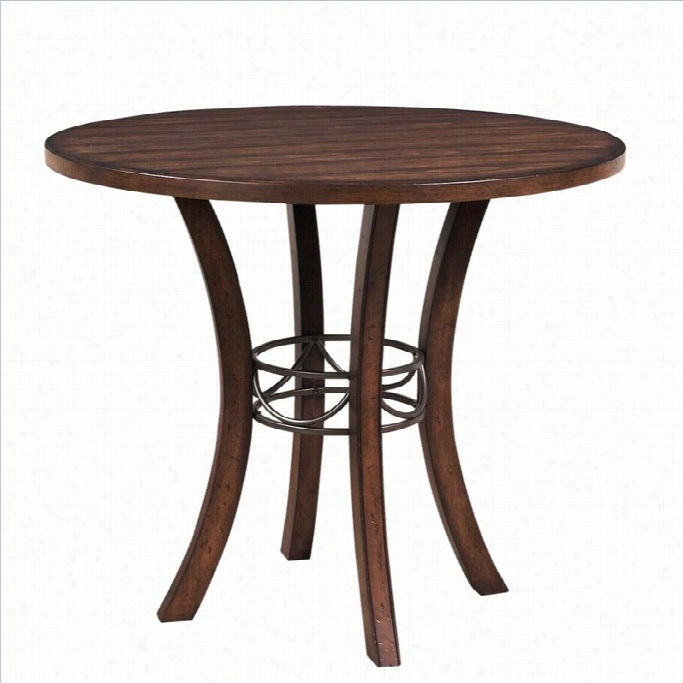 Hillsdale Cameron Wood Coounter Height Table In Chestnut Browwn