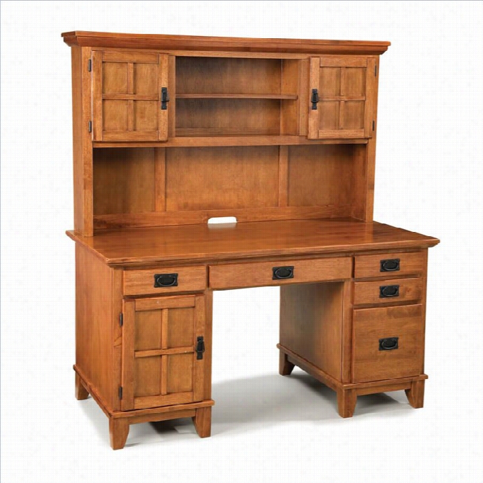 Home Styles Furniutre Arts & Crafts Computer Desk With Hutch