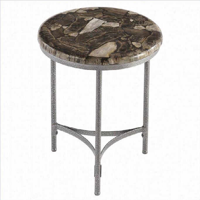 Home Styles Turn To Stone Accent Table In Petriified Wood And Gray