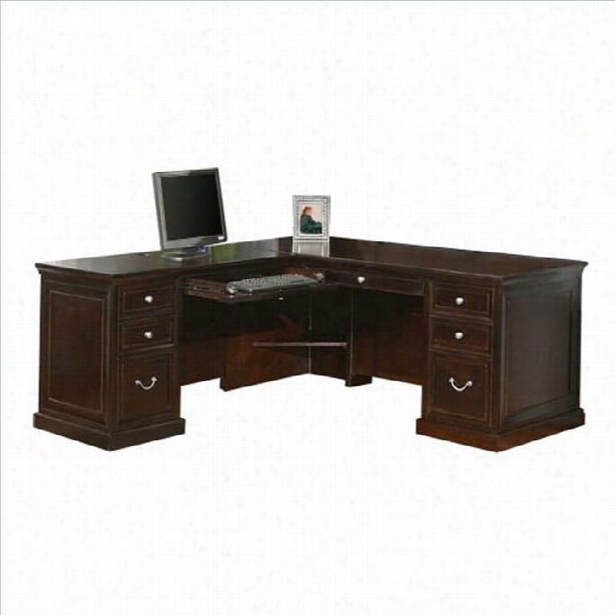 Kathy Ireland Home By Msrtin Fulton 68 Lhf L-shaped Executive Desk In Espresso