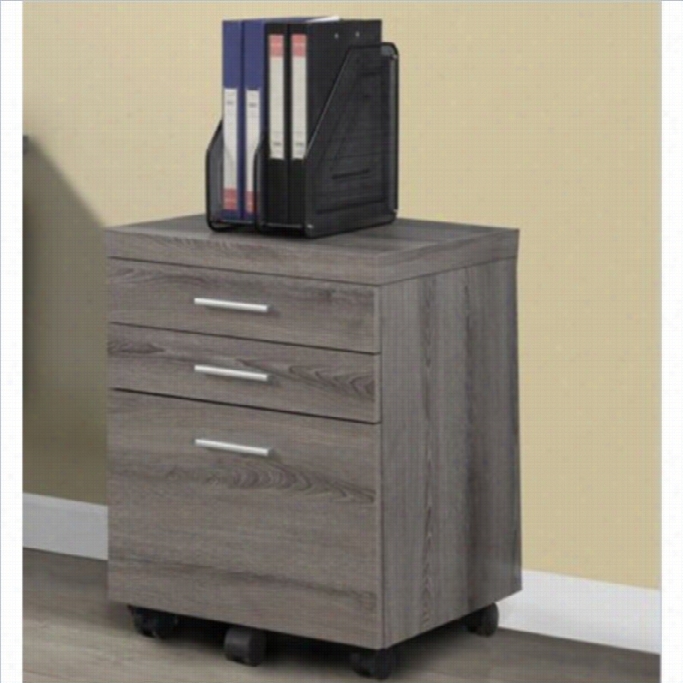 Monarch File Cabinet Wit Hthree Drawers In Dark Tauppd