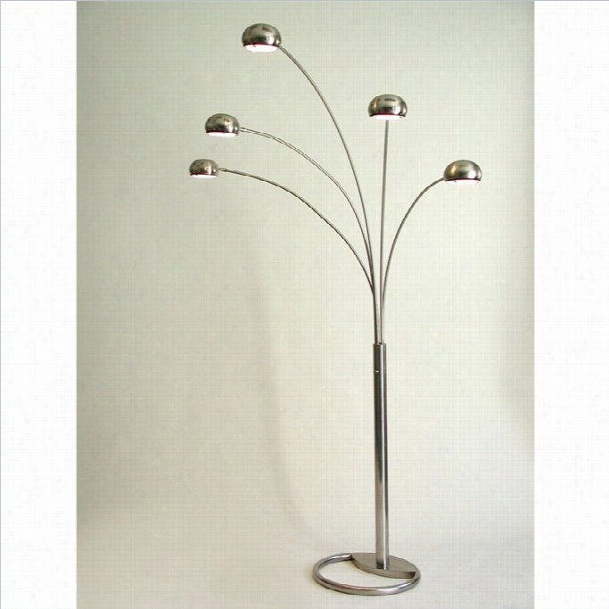 Nova Lightin Gmushroom 5 Halogen Light Arc Lamp In Brushed Nickel