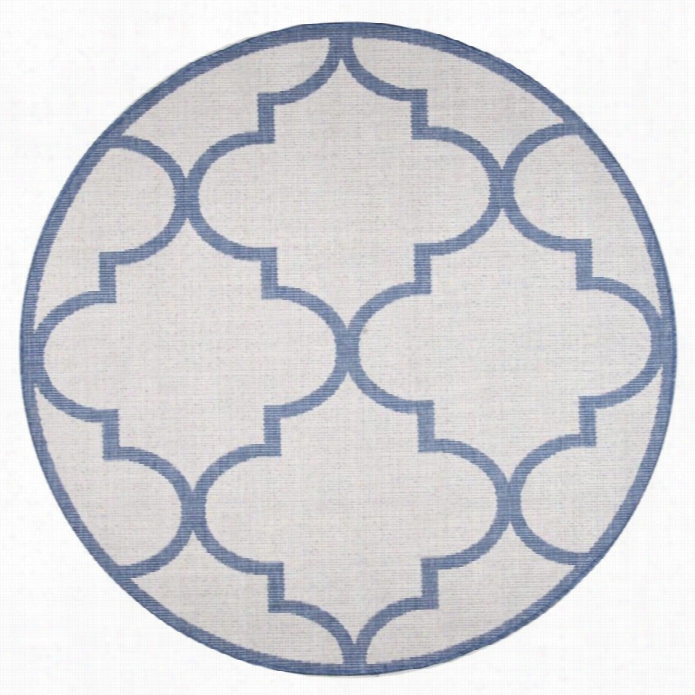 Nuloom 6' 3 X 6' 3 Berrnadette Moroccan  Lattice Round Rug In Blue