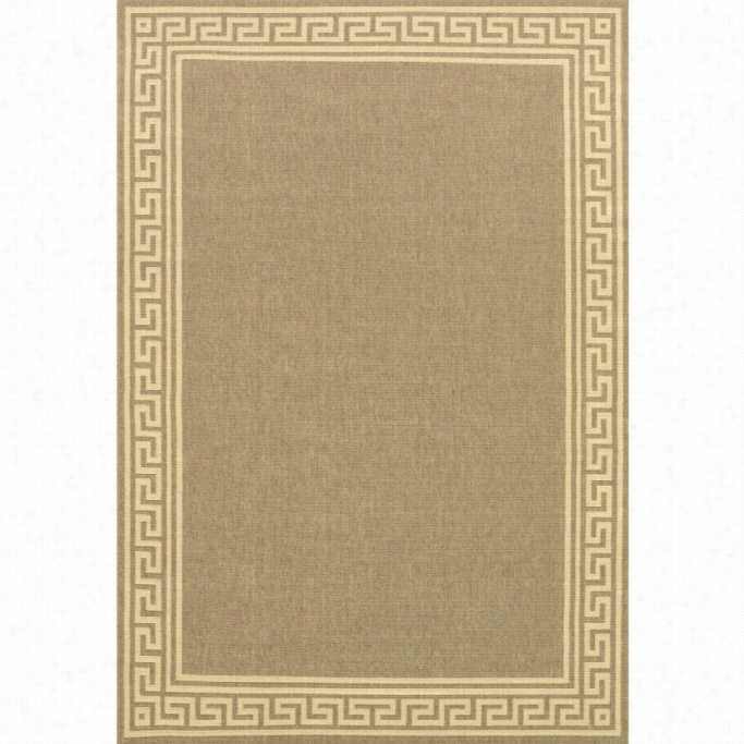 Nulomo 7'  1 0x 10' 10 Outdoor Greek Key Shaun Rug In Taupe