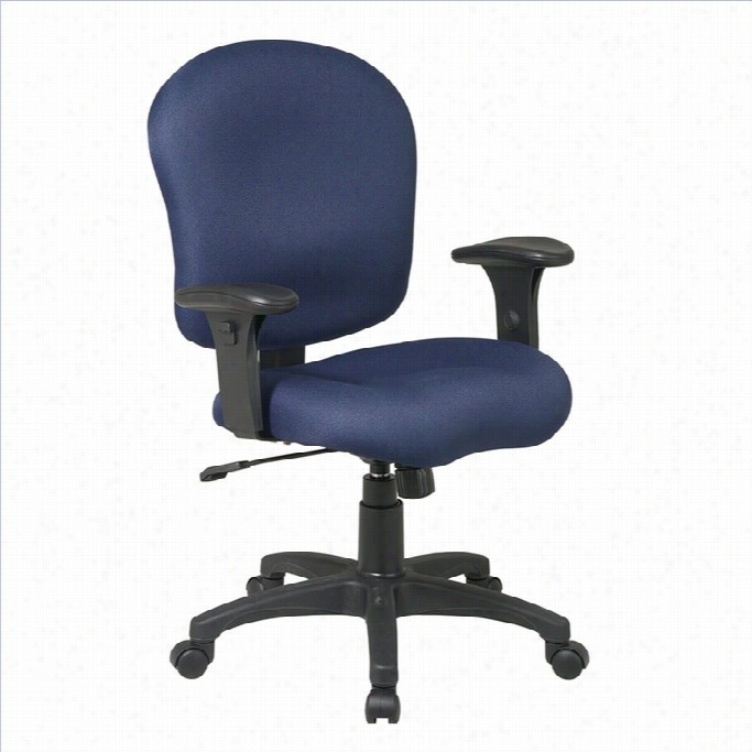 Office Star Task Office Chair Wth Saddle Seat Nad Adjustable Arms-jet