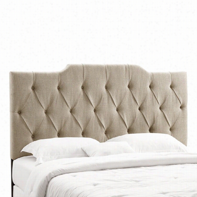 Pri Fabric Tufted Panel King C Aliformia King Headboard In Tan