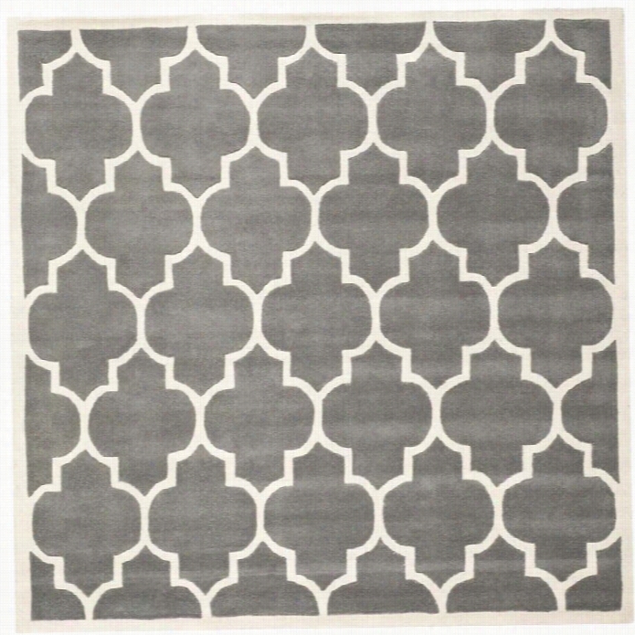 Saafavieh Chatham Dark Gre Ycontemporary Rug - Sqquare 4'