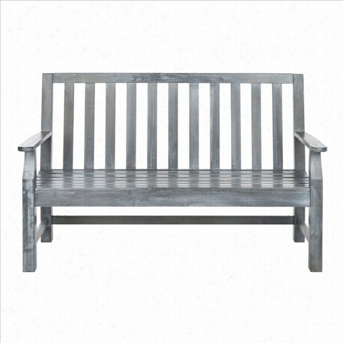 Safavieh Indaka Acacia Bench In Ash Grey