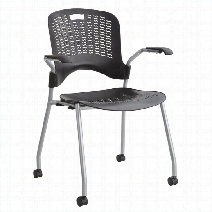 Safco Sassy Stack Guest Chair In Black (set Of )