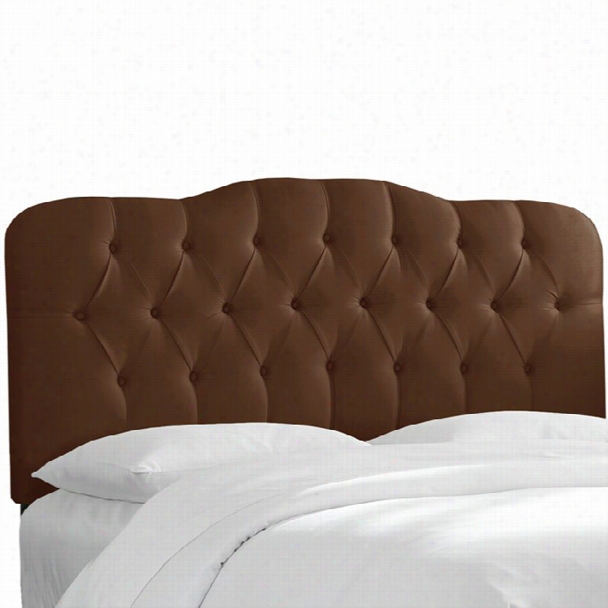 Skyline Ttufted Pane Headboard In Brown-twin